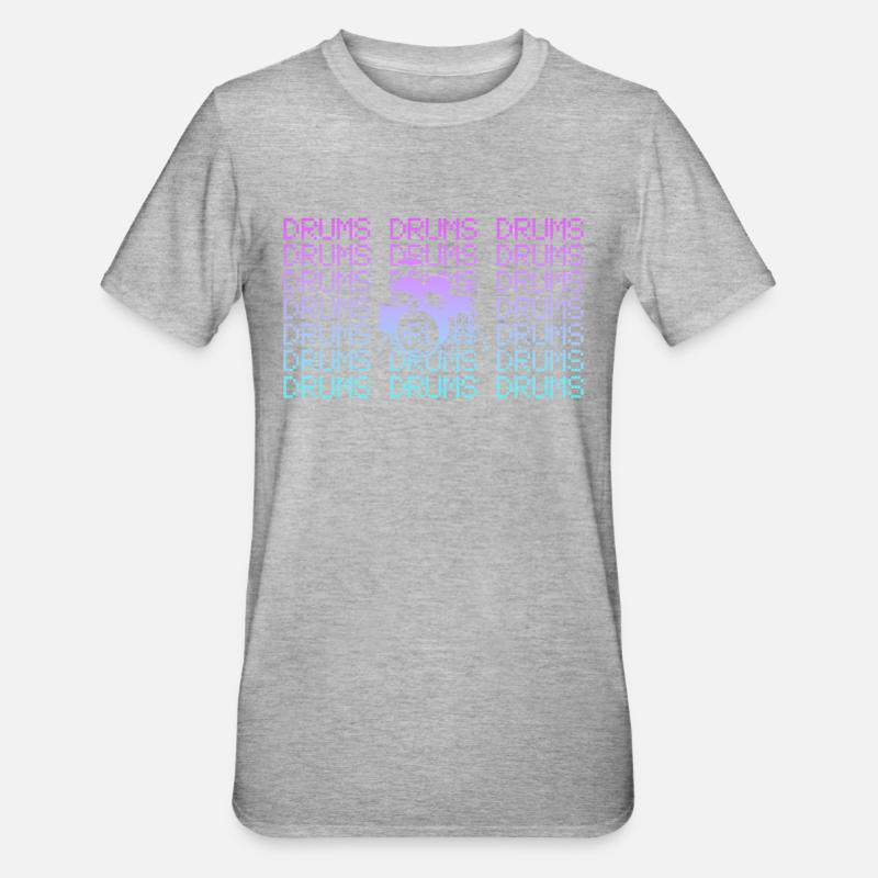 Percussion - T-shirt polycoton Unisexe - gris chiné