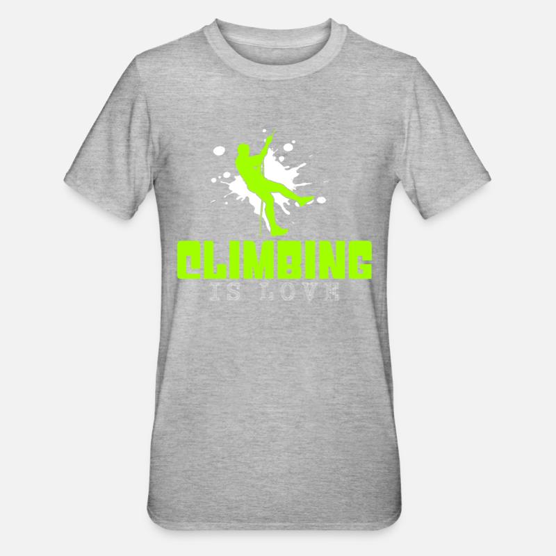 Grimper - T-shirt polycoton Unisexe - gris chiné