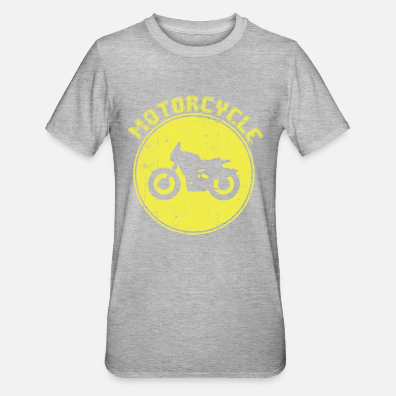 Motocyclette - T-shirt polycoton Unisexe - gris chiné