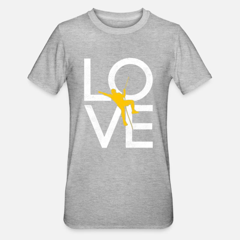 Grimper - T-shirt polycoton Unisexe - gris chiné