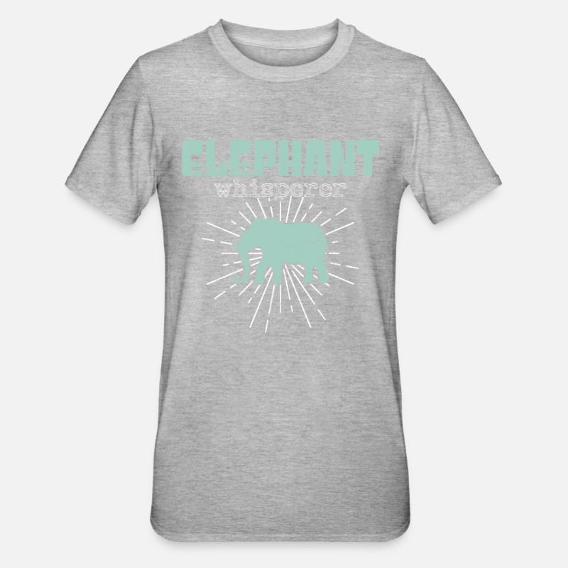 chuchoteur d’éléphant - T-shirt polycoton Unisexe - gris chiné