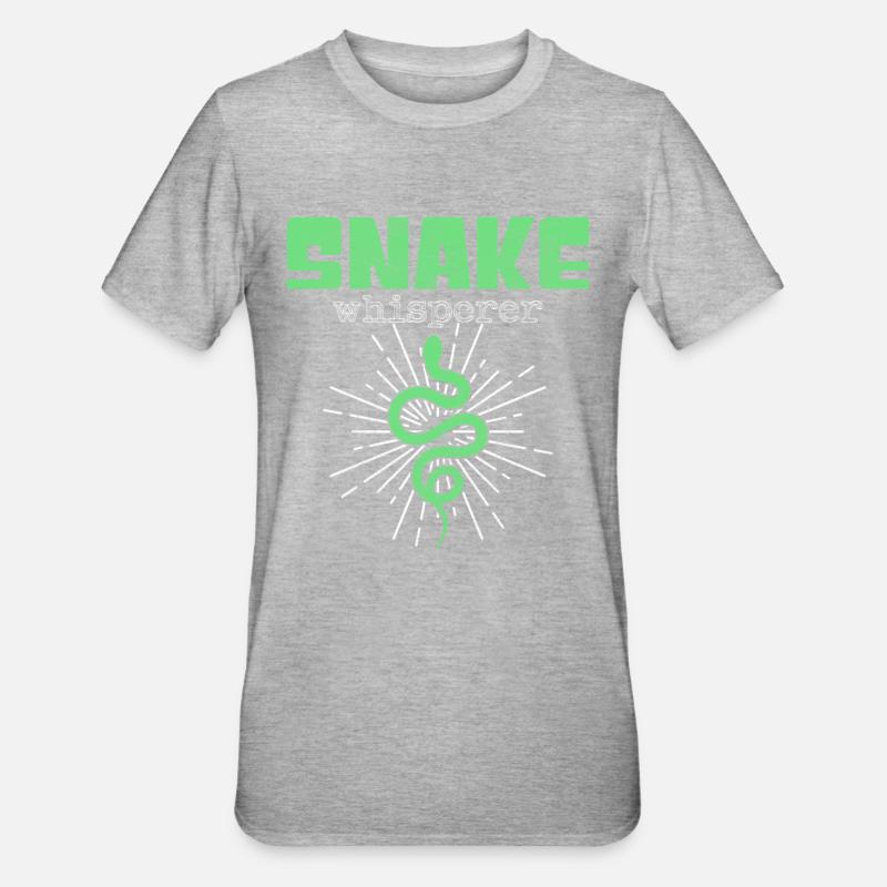 Schlangen Flüsterer - Unisex Polycotton T-Shirt - Grau meliert