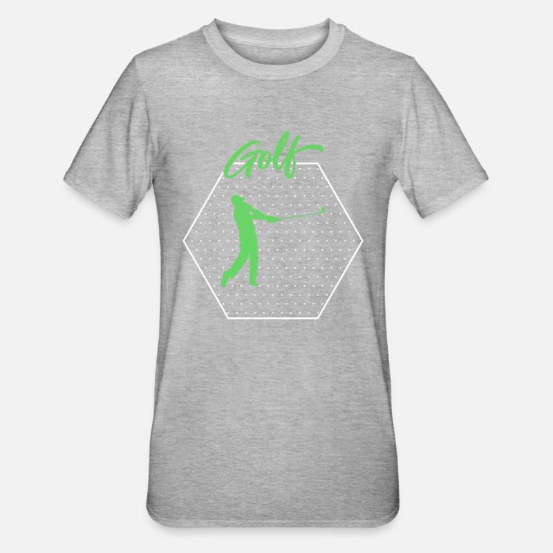 golf - Unisex Polycotton T-Shirt - Grau meliert