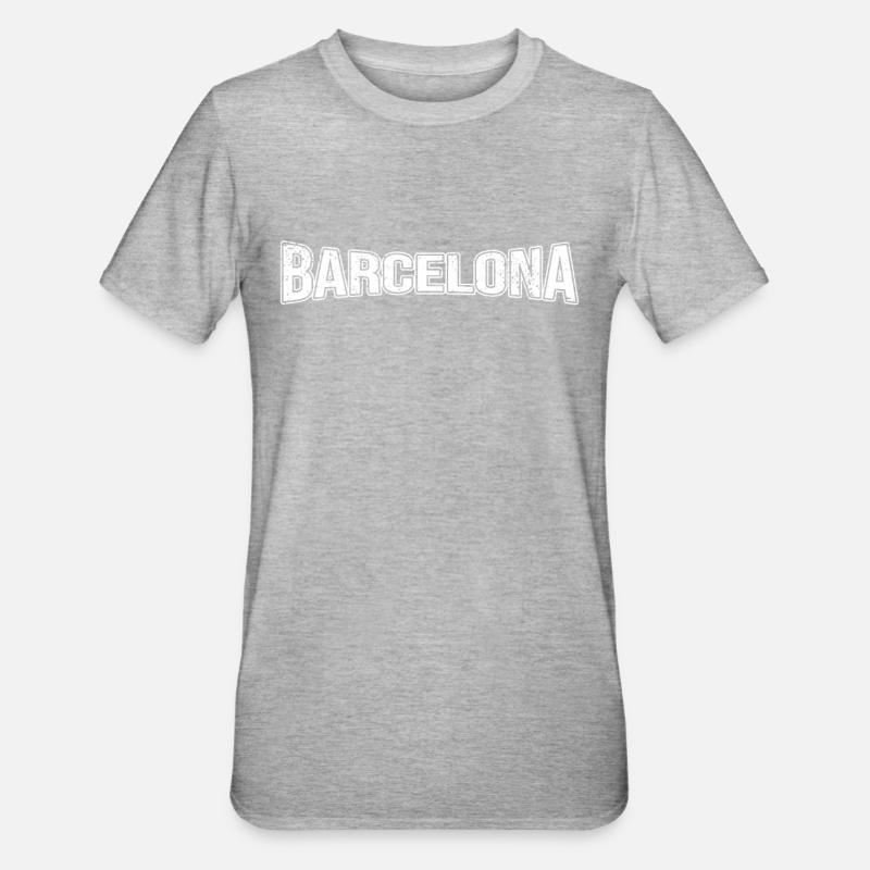 Barcelone - T-shirt polycoton Unisexe - gris chiné