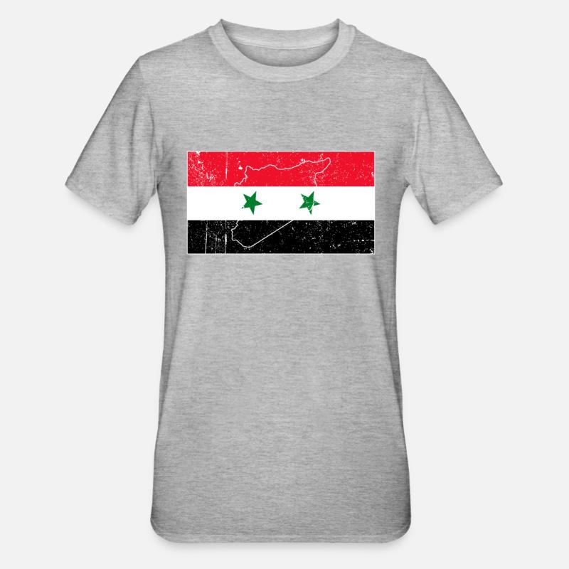 Drapeau de l’Irak - T-shirt polycoton Unisexe - gris chiné