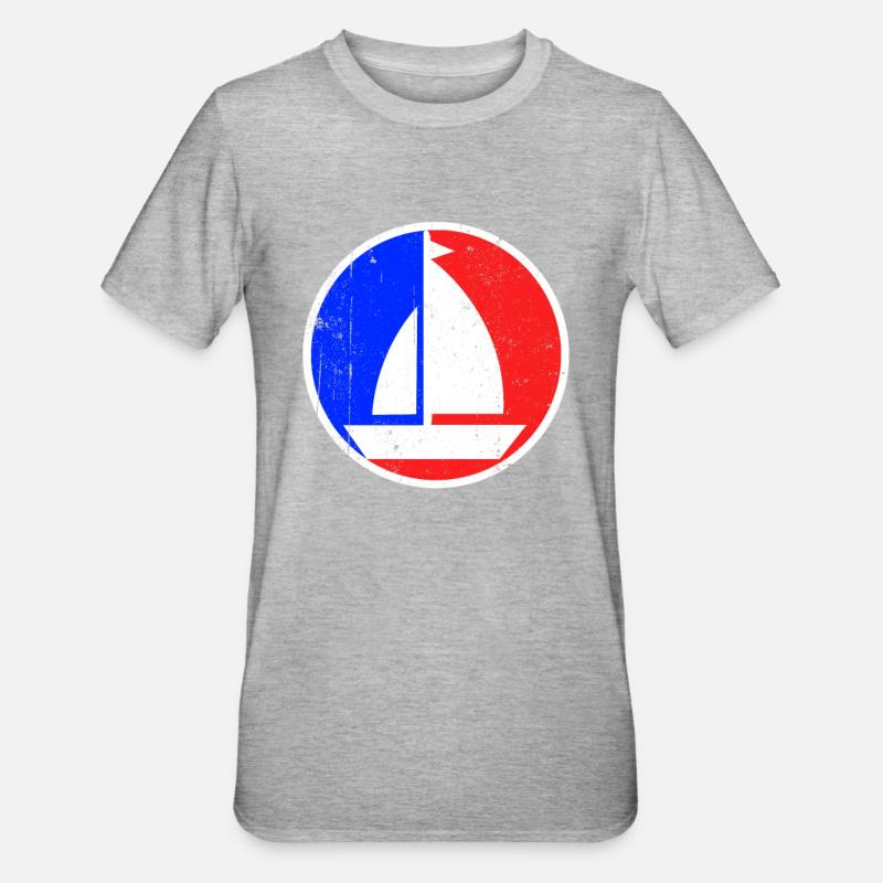 Logo de voile - T-shirt polycoton Unisexe - gris chiné