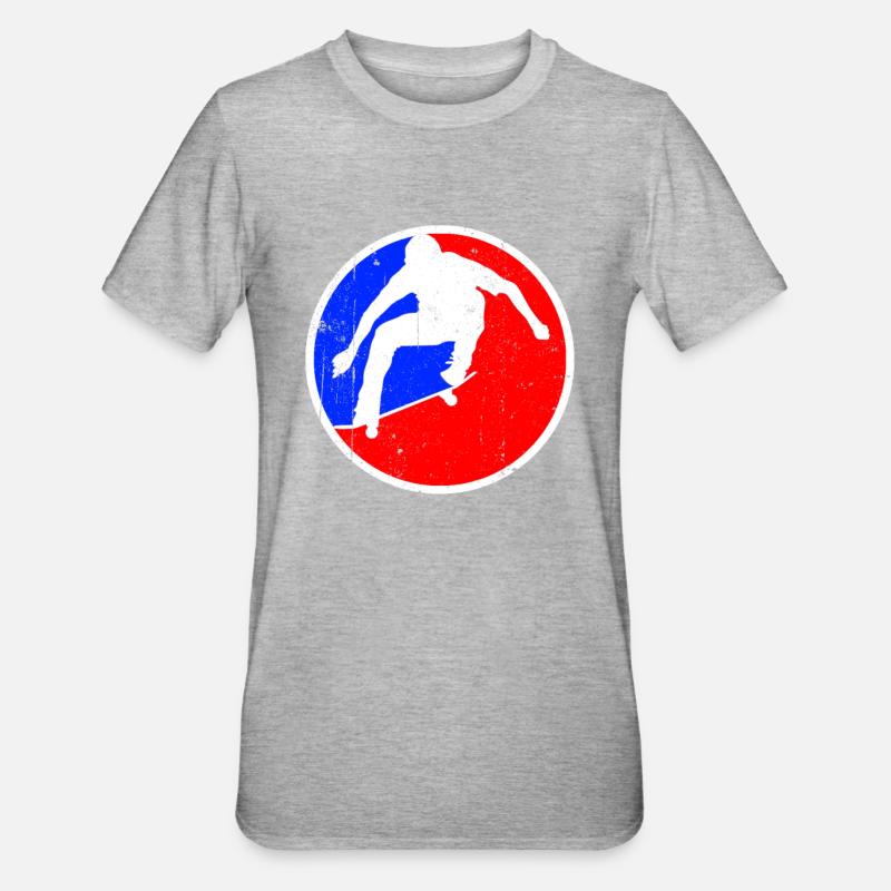 Skating Logo - Unisex Polycotton T-Shirt - heather grey