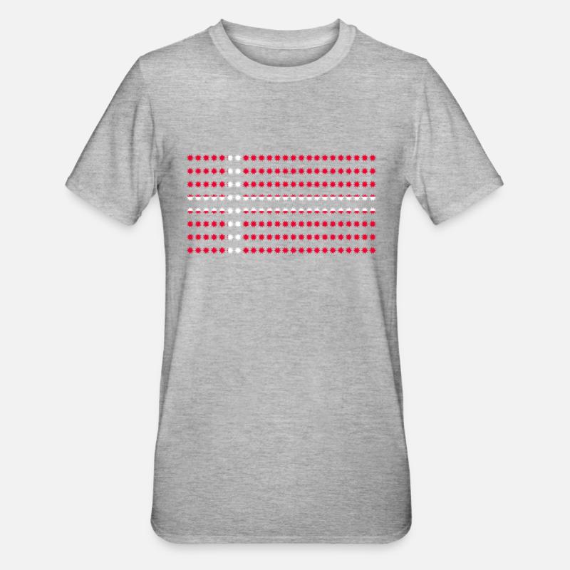 Drapeau du Danemark - T-shirt polycoton Unisexe - gris chiné