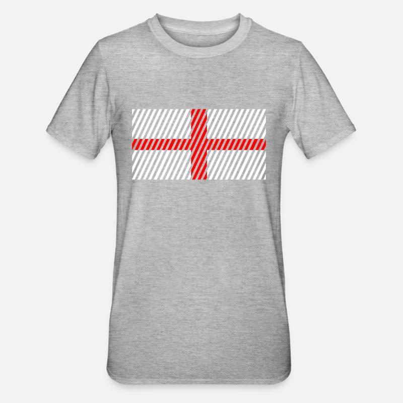 Drapeau de l’Angleterre - T-shirt polycoton Unisexe - gris chiné