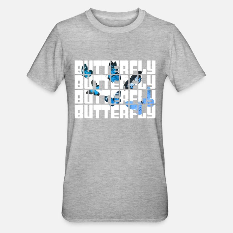 Papillon - T-shirt polycoton Unisexe - gris chiné