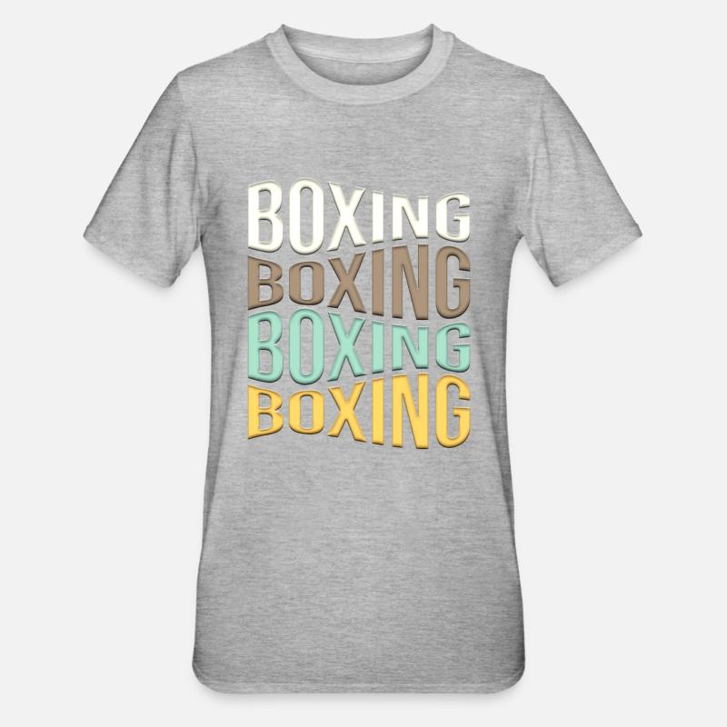 Boxe - T-shirt polycoton Unisexe - gris chiné
