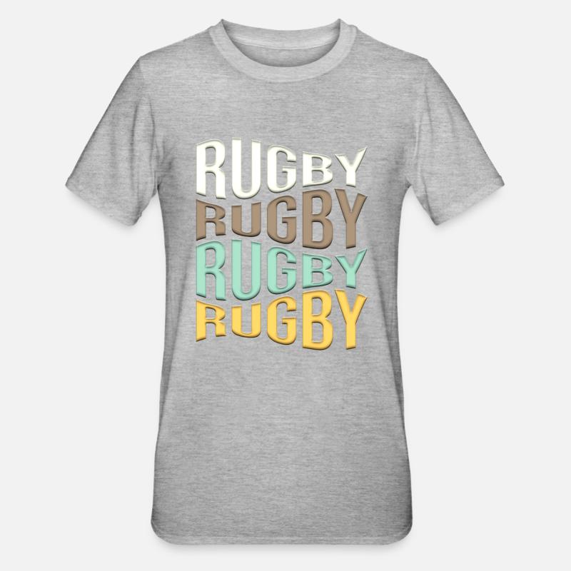 rugby - T-shirt polycoton Unisexe - gris chiné