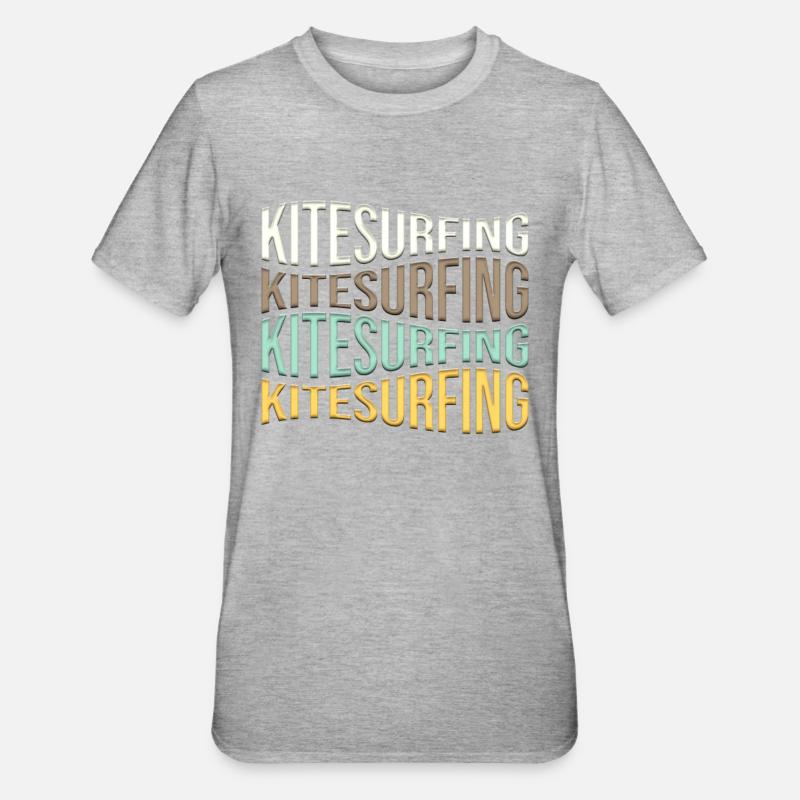 Kite Surf - T-shirt polycoton Unisexe - gris chiné