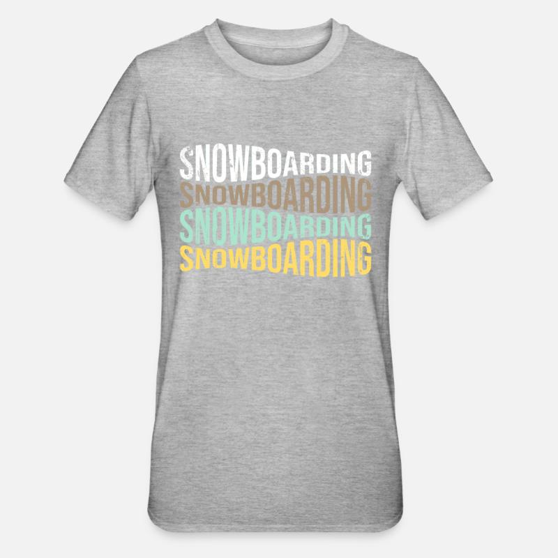 Planche à neige - T-shirt polycoton Unisexe - gris chiné