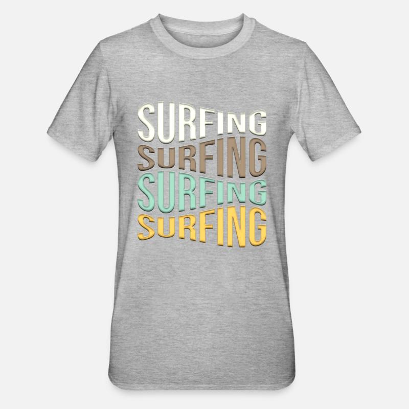 Surf - T-shirt polycoton Unisexe - gris chiné