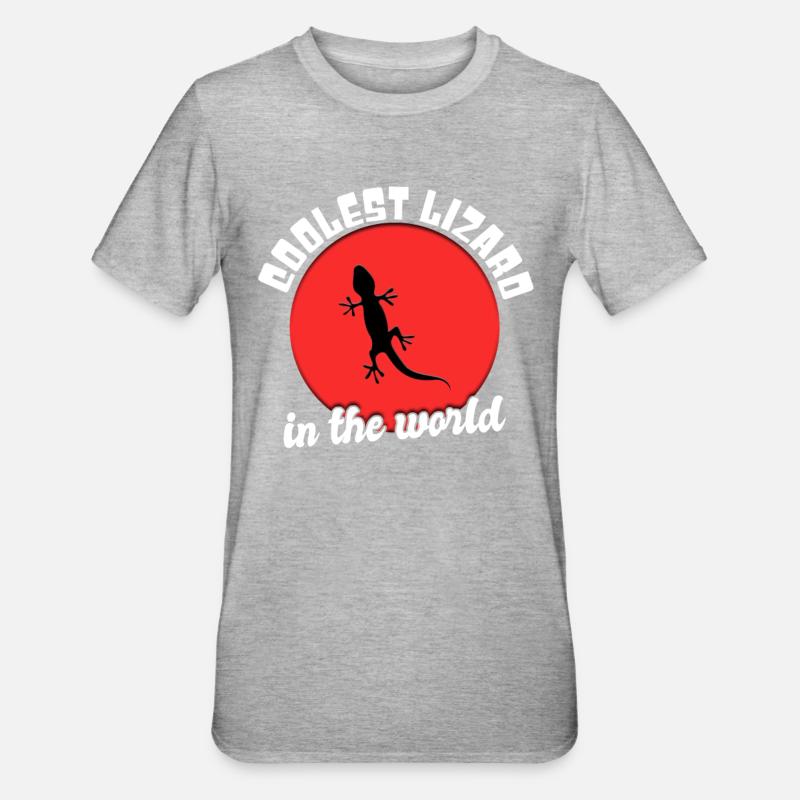Cool lizard saying - Unisex Polycotton T-Shirt - heather grey