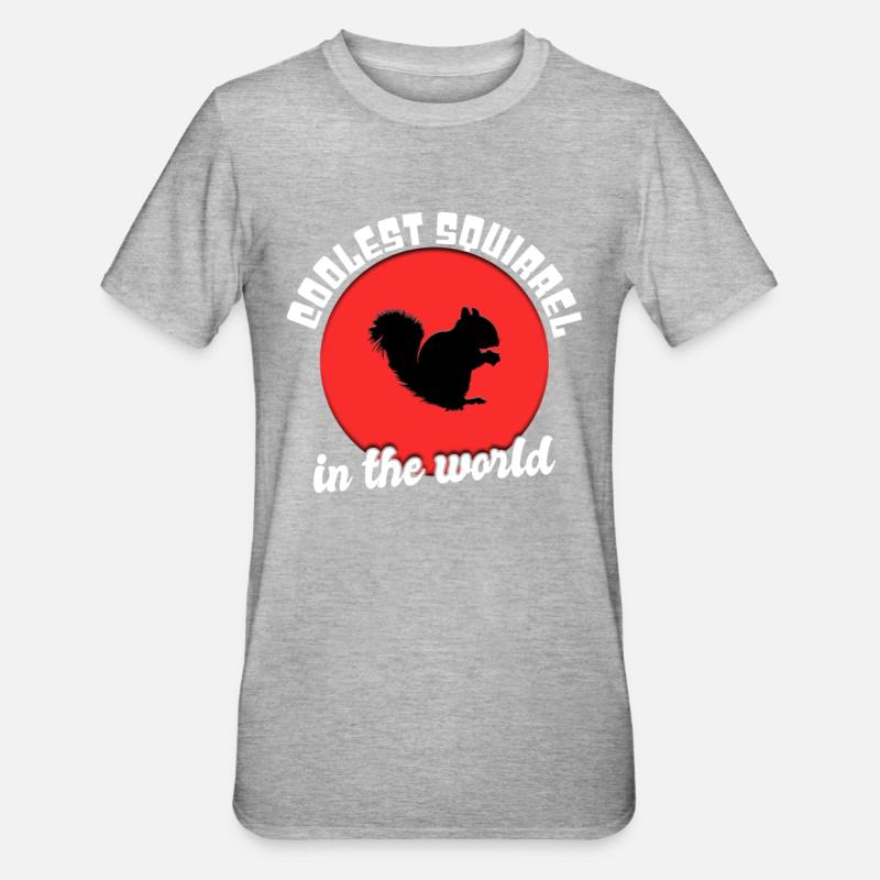 Cooles Eichhörnchen Spruch - Unisex Polycotton T-Shirt - Grau meliert
