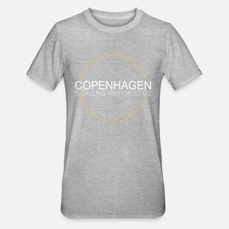 Dicton de Copenhague - T-shirt polycoton Unisexe - gris chiné