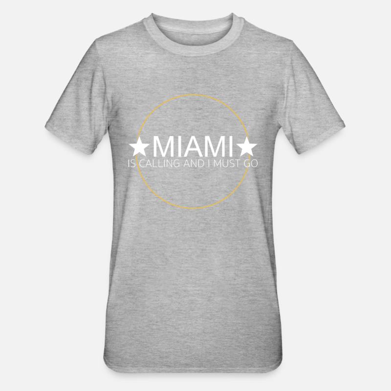 Citation de Miami - T-shirt polycoton Unisexe - gris chiné