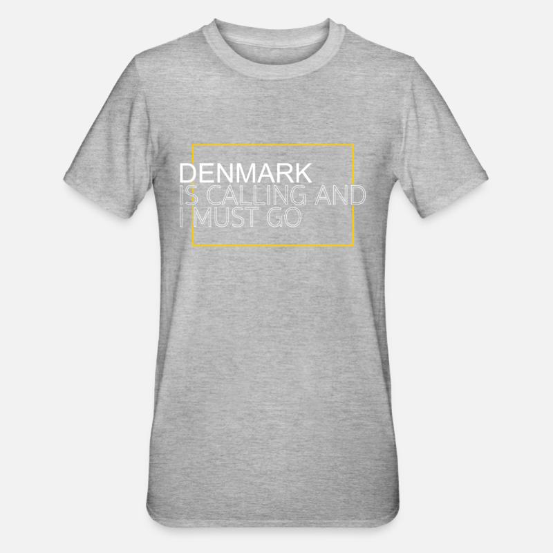 Danemark Dicton - T-shirt polycoton Unisexe - gris chiné