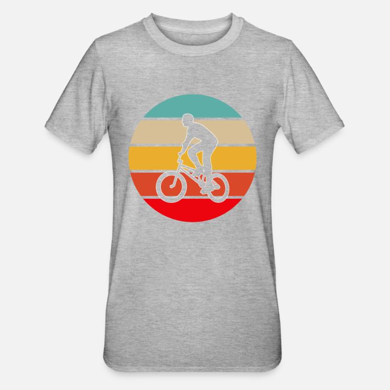 BMX retro - Unisex Polycotton T-Shirt - Grau meliert