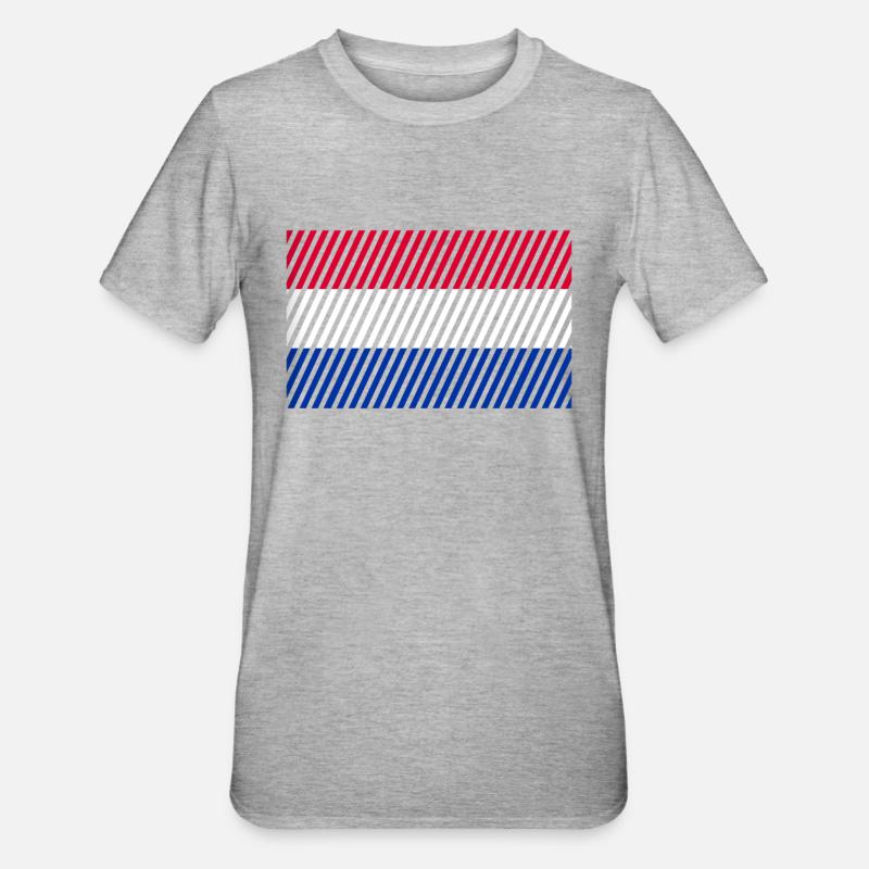 Drapeau des Pays-Bas - T-shirt polycoton Unisexe - gris chiné