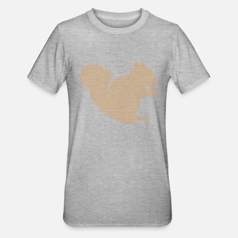 Eichhörnchen - Unisex Polycotton T-Shirt - Grau meliert