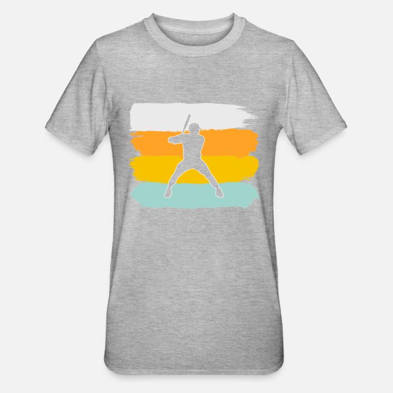 Baseball Rétro - T-shirt polycoton Unisexe - gris chiné