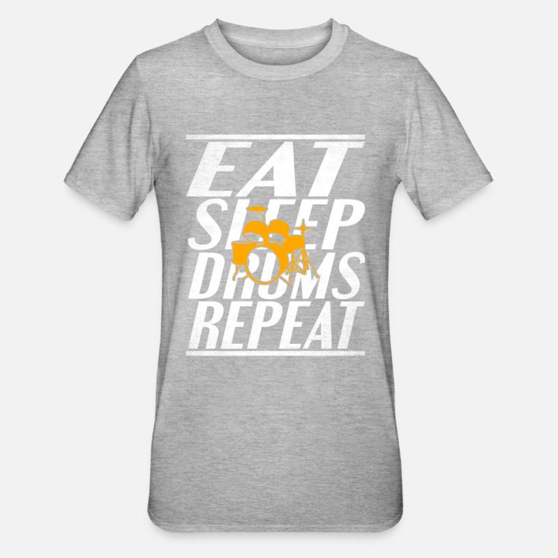 Nourriture Sleeping Drums - T-shirt polycoton Unisexe - gris chiné