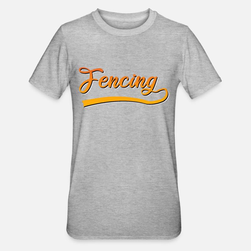 Fechten - Unisex Polycotton T-Shirt - Grau meliert