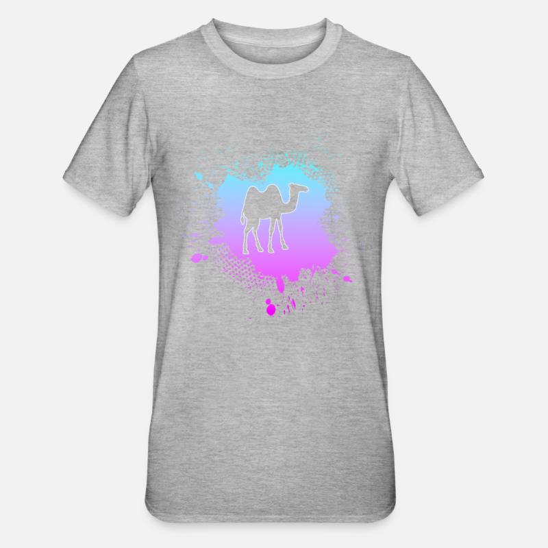 Kamel - Unisex Polycotton T-Shirt - Grau meliert