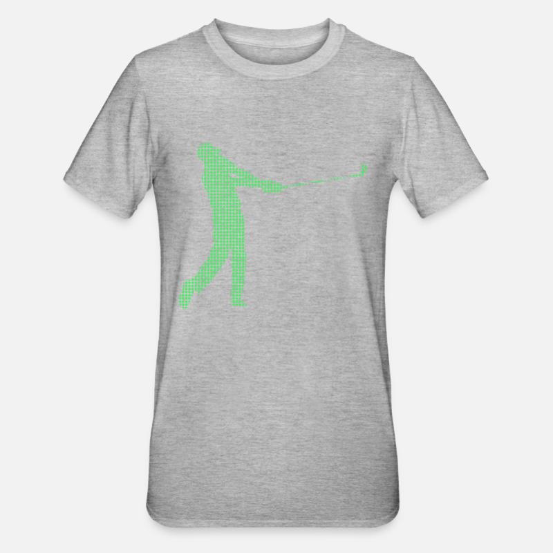 Golf - Unisex Polycotton T-Shirt - Grau meliert