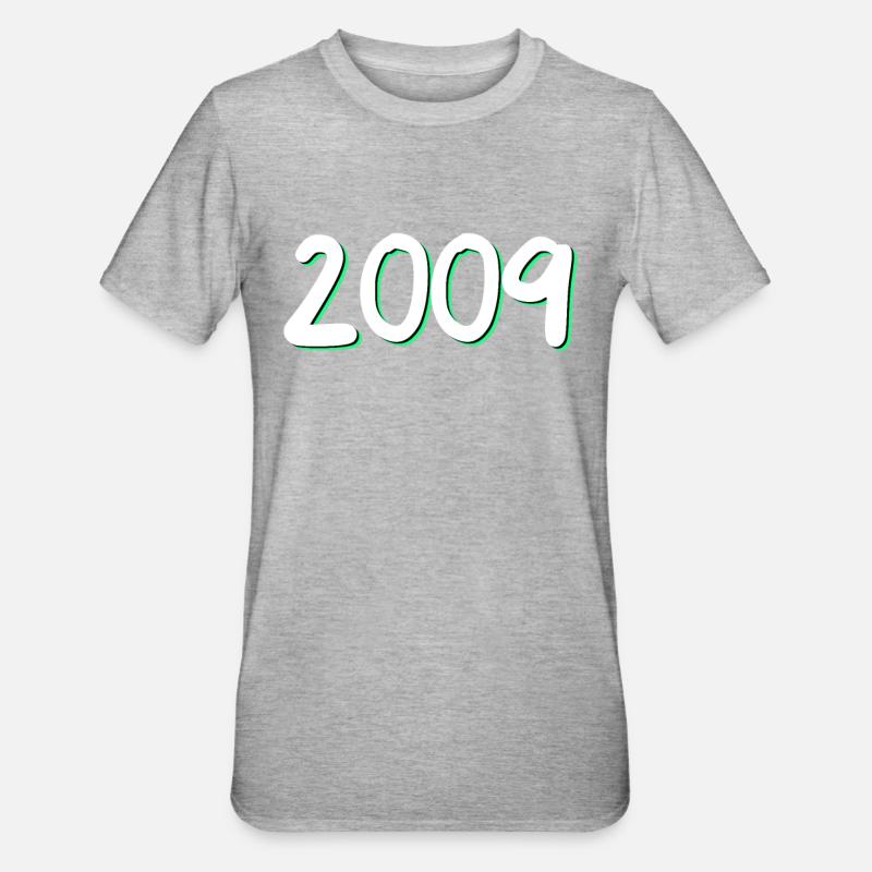 2009 Anniversaire - T-shirt polycoton Unisexe - gris chiné