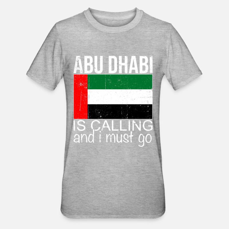Citation d’Abu Dhabi - T-shirt polycoton Unisexe - gris chiné