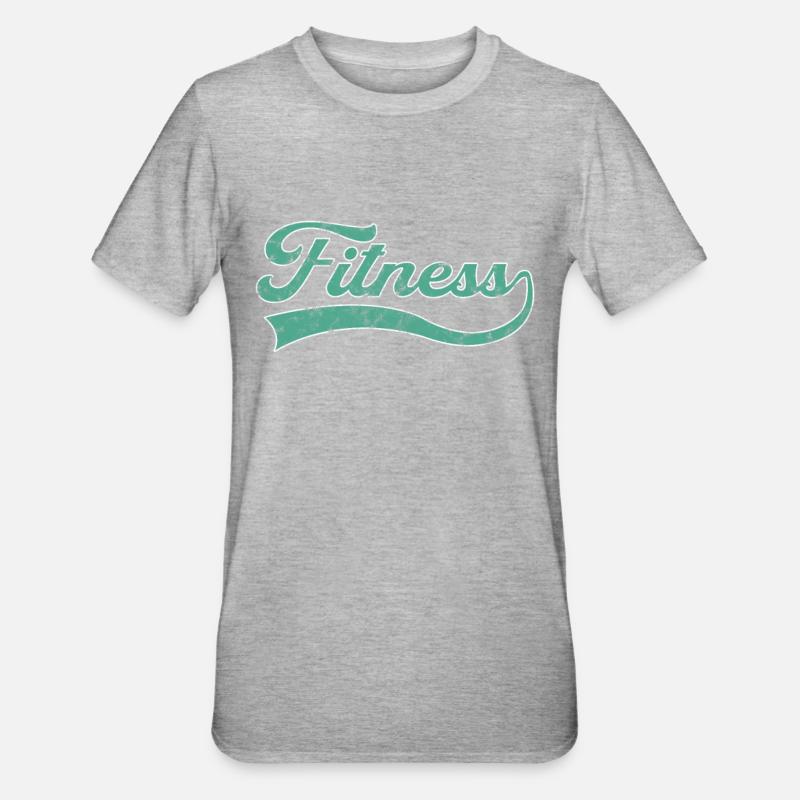 Lettrage d’aptitude - T-shirt polycoton Unisexe - gris chiné