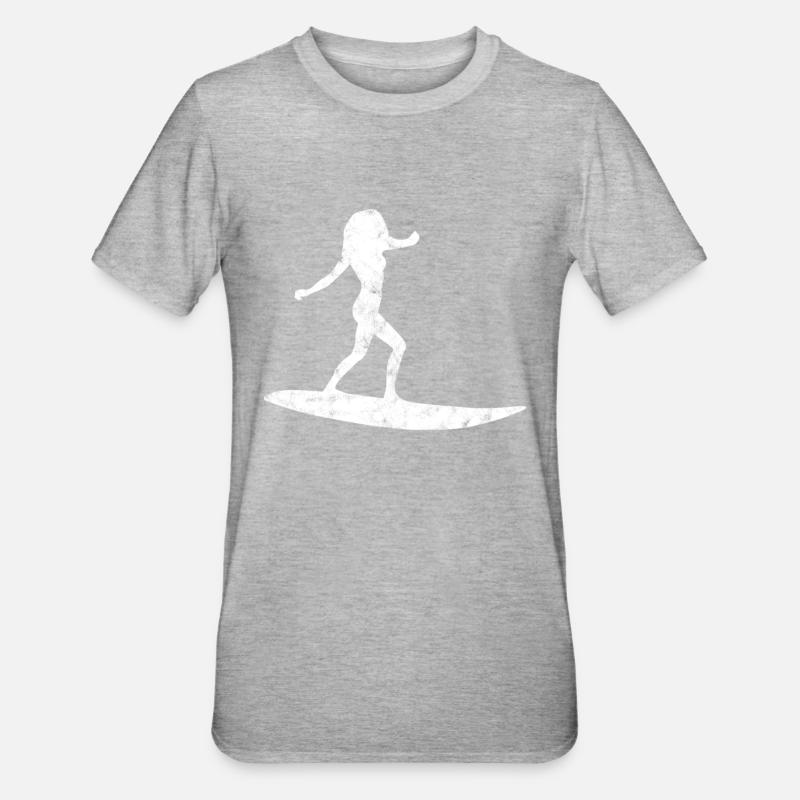 Silhouette de snowboard - T-shirt polycoton Unisexe - gris chiné