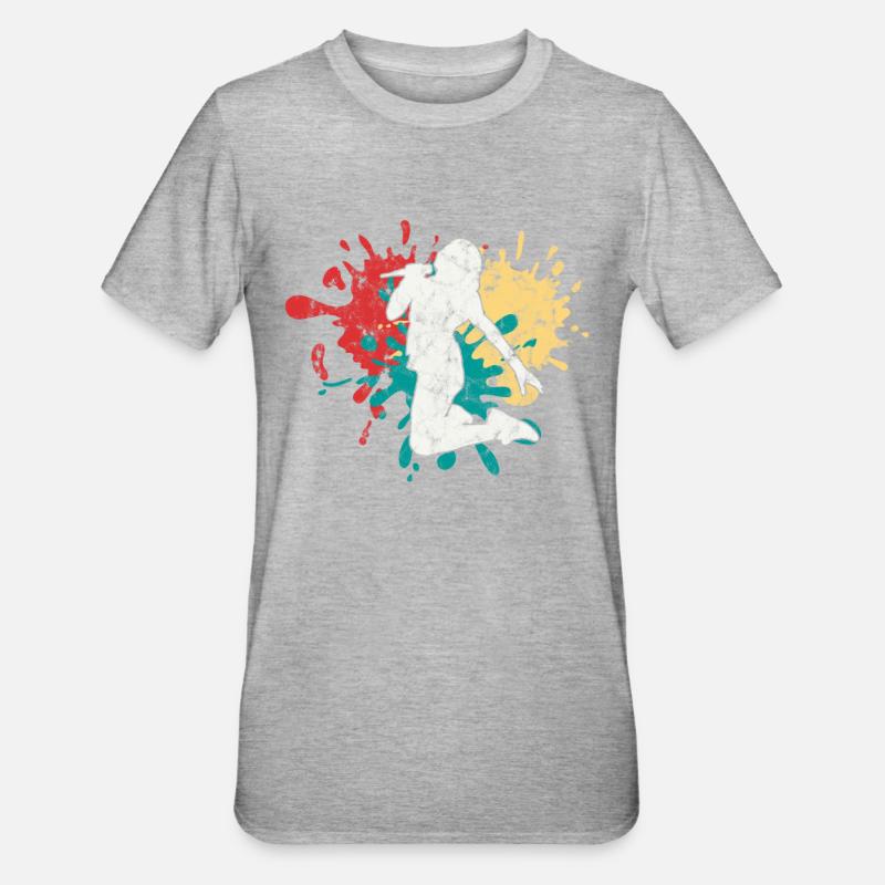 Silhouette de chanteuse chanteuse - T-shirt polycoton Unisexe - gris chiné