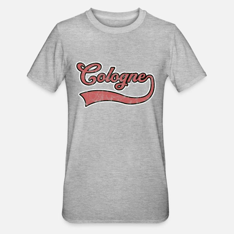 Lettrage de Cologne - T-shirt polycoton Unisexe - gris chiné