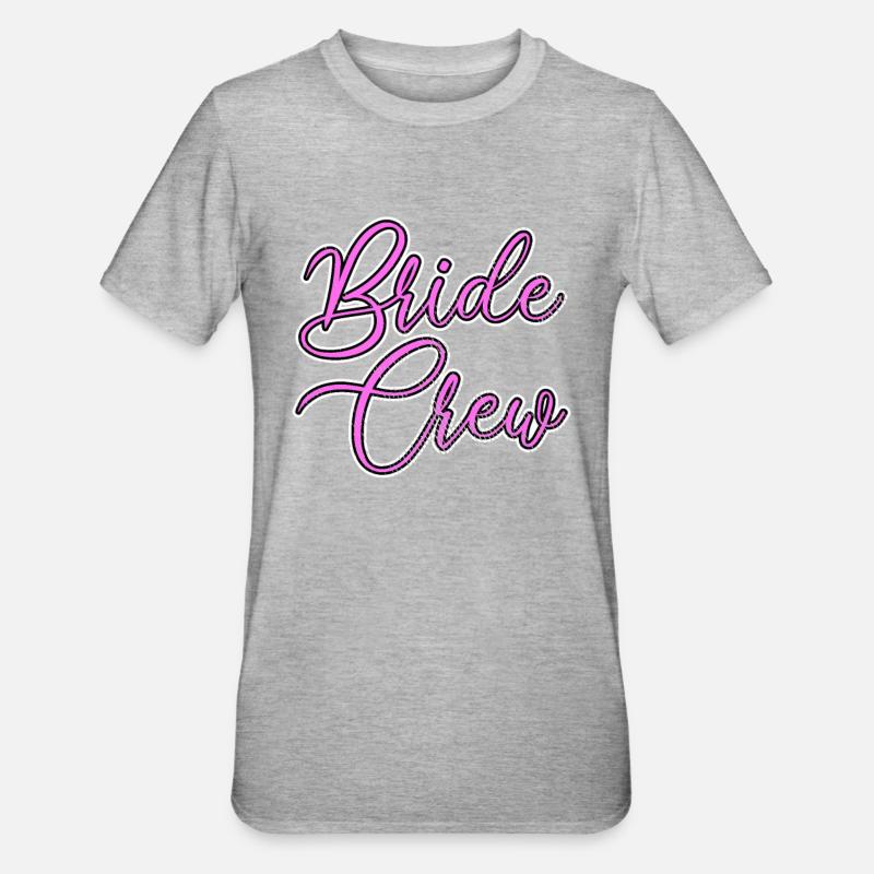 Team bride bride crew - Unisex Polycotton T-Shirt - heather grey