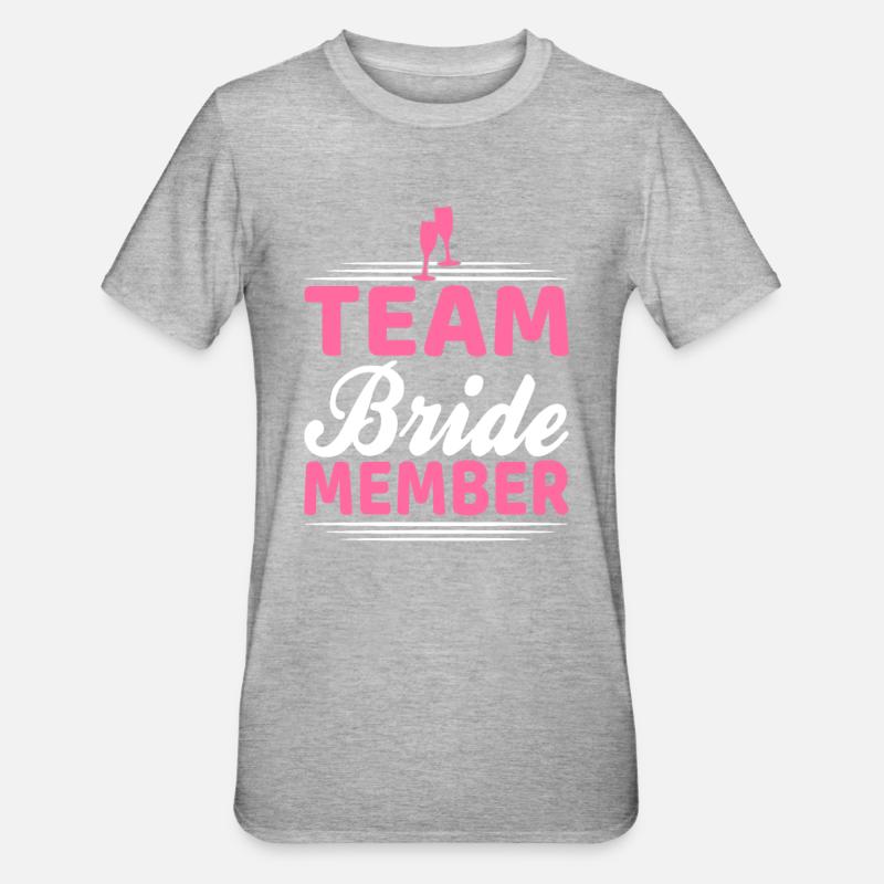 team bride Team Bride - Unisex Polycotton T-Shirt - heather grey