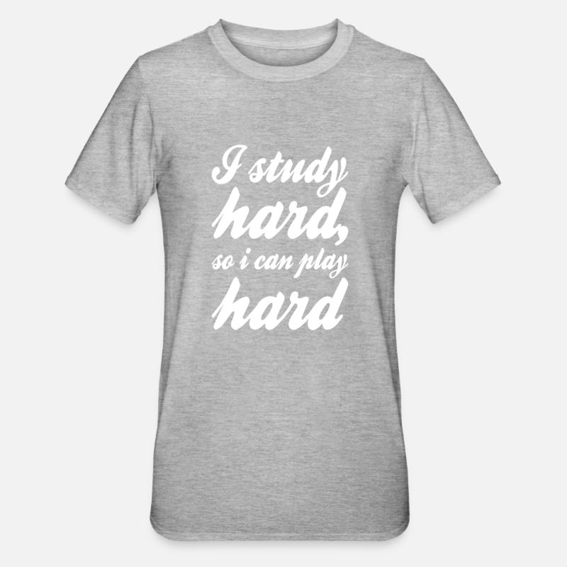 Study Saying - Unisex Polycotton T-Shirt - heather grey