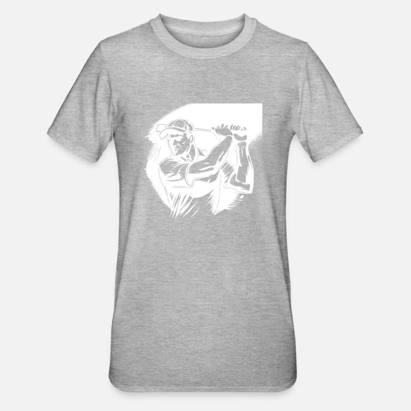 Golfeurs de golf - T-shirt polycoton Unisexe - gris chiné