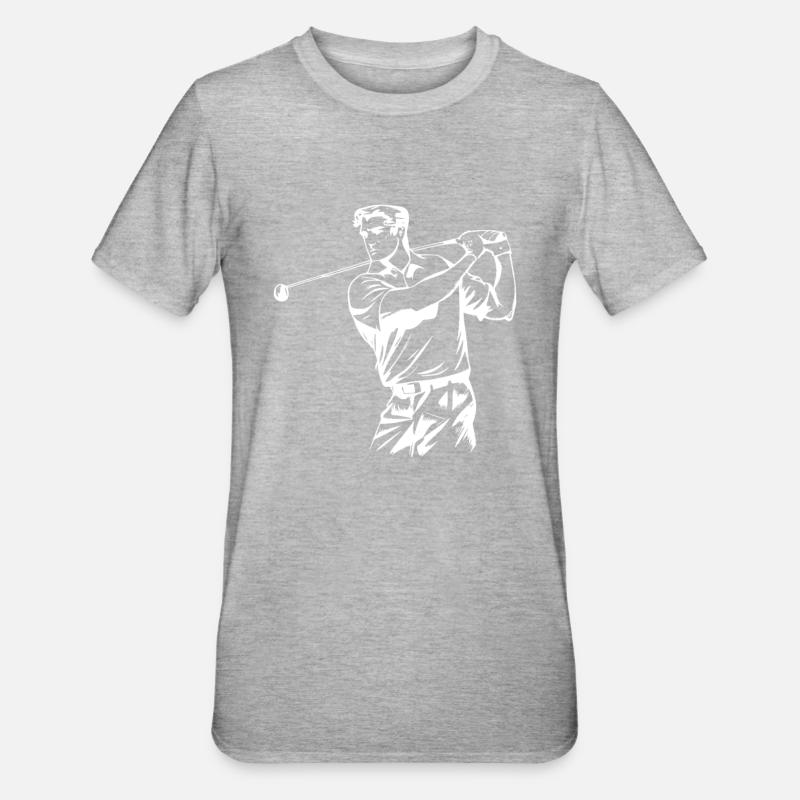 Golfeurs de golf - T-shirt polycoton Unisexe - gris chiné