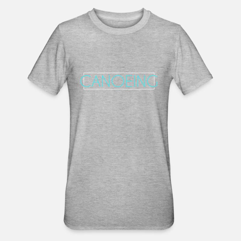 Lettrage de canoë - T-shirt polycoton Unisexe - gris chiné