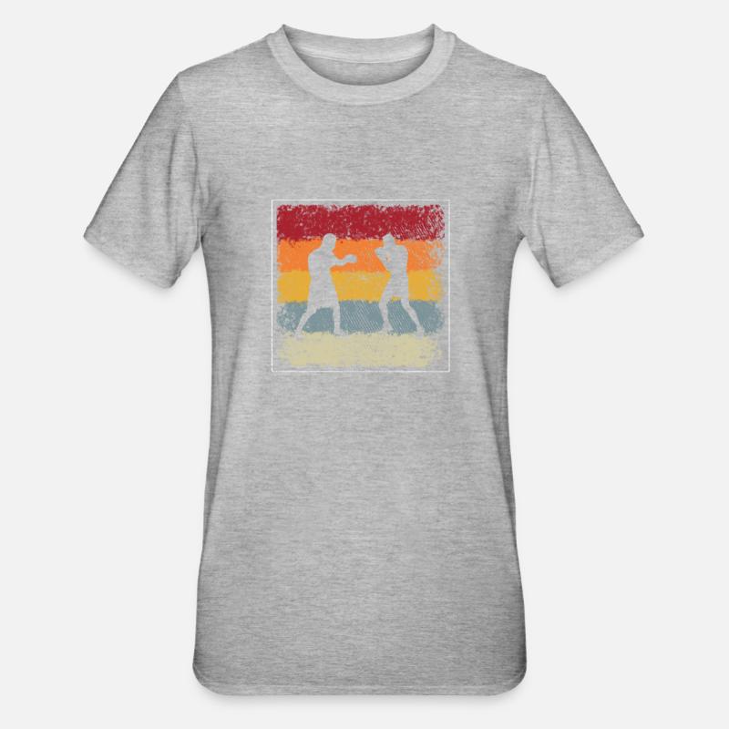 Boxe Rétro - T-shirt polycoton Unisexe - gris chiné