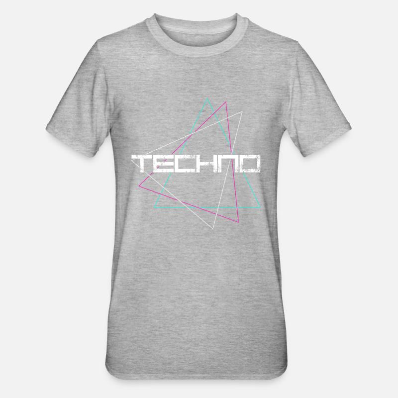Techno - T-shirt polycoton Unisexe - gris chiné