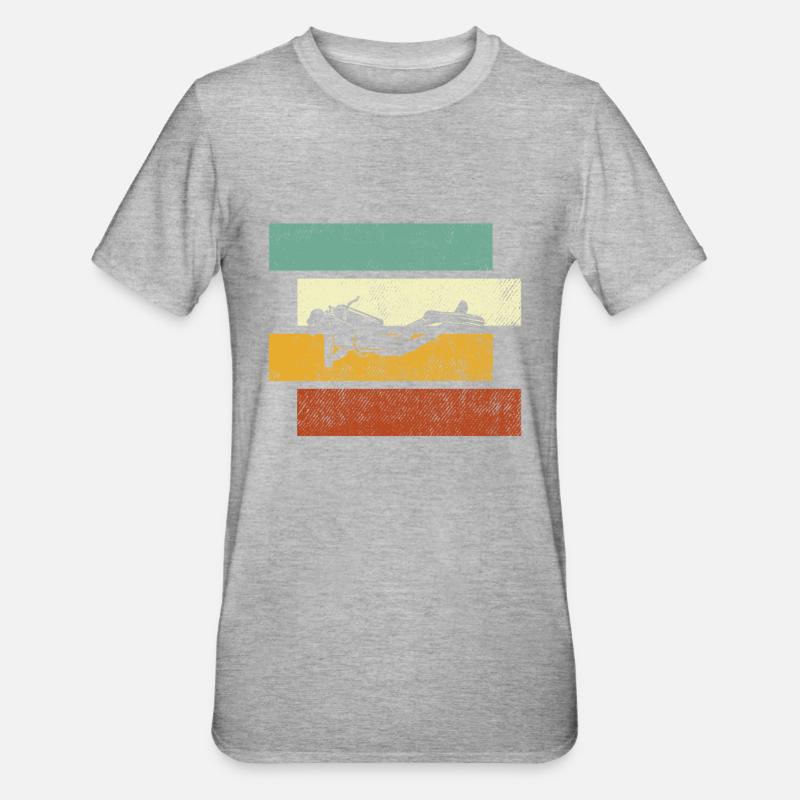 Plongée Rétro - T-shirt polycoton Unisexe - gris chiné