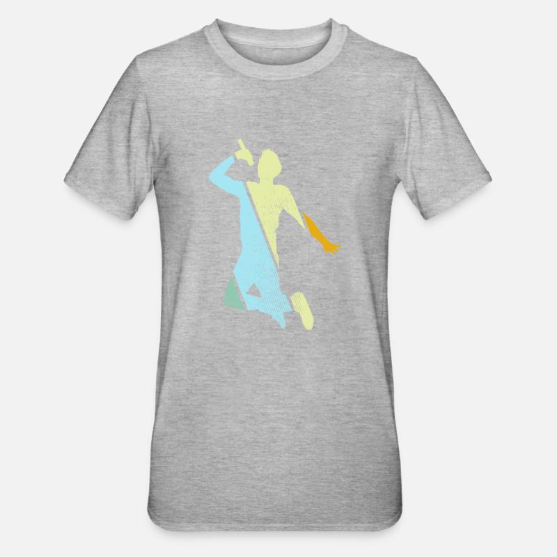 Chanter rétro - T-shirt polycoton Unisexe - gris chiné