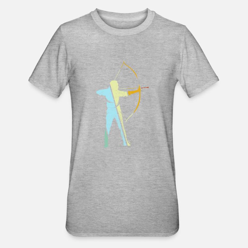 Tir à l’arc Rétro - T-shirt polycoton Unisexe - gris chiné