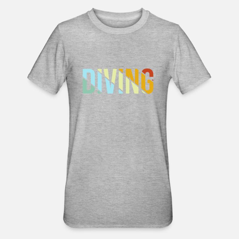 Plongée Rétro - T-shirt polycoton Unisexe - gris chiné